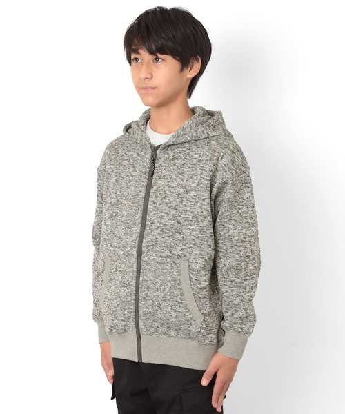 GLAZOS（グラソス）の「ニットフリース・ZIPパーカー（パーカー・キッズ・ネイビー/グレー・150cm/160cm/170cm/140cm）」の15枚目の写真