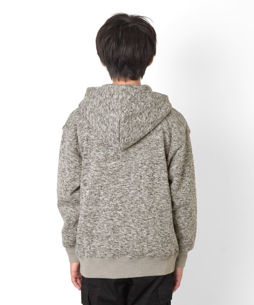 GLAZOS（グラソス）の「ニットフリース・ZIPパーカー（パーカー・キッズ・ネイビー/グレー・150cm/160cm/170cm/140cm）」の7枚目の写真