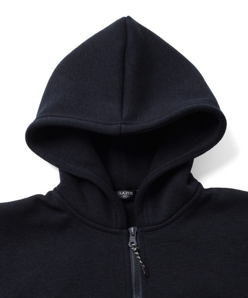 GLAZOS（グラソス）の「ニットフリース・ZIPパーカー（パーカー・キッズ・ネイビー/グレー・150cm/160cm/170cm/140cm）」の9枚目の写真