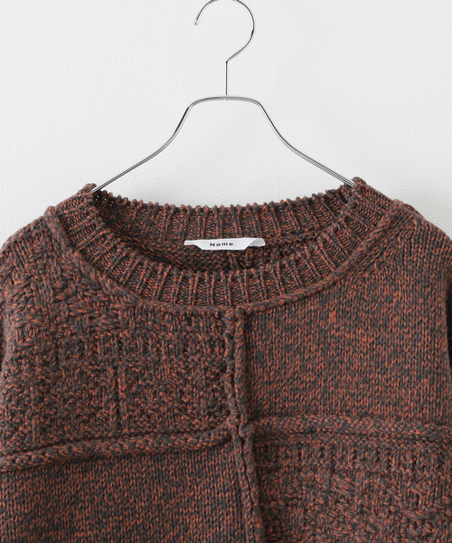 Name. / ネーム】PATCHWORK KNIT SWEATER 【公式通販】