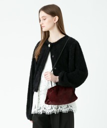 【LOULOU WILLOUGHBY】ファーボレロカーディガン