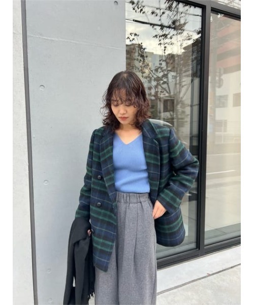 MOUSSY（マウジー）の「VN BALOON SLEEVE RIB トップス（ニット