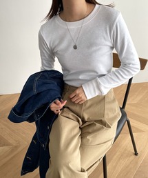 CANAL JEAN | RED CHOP WORKS(レッドチョップワークス) フライスコットンインナーロングTシャツ(Tシャツ/カットソー)