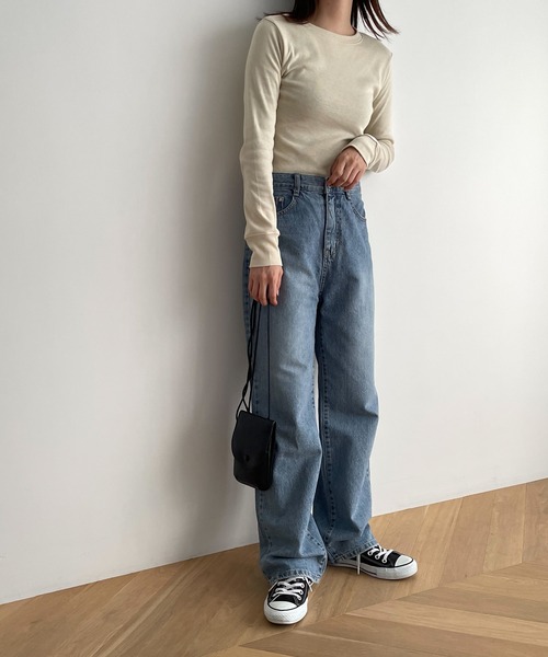 「CANAL JEAN」 「Sleek」長袖ネルシャツ ONE SIZE ブラウン レディース CANAL JEAN（キャナルジーン）の「El mar BASICオーバーサイズ