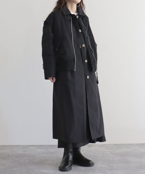 fredy emue(フレディエミュ)の「MA-1ベスト(ブルゾン・レディース・アイボリー/カーキ/ブラック・38)」の20枚目の写真