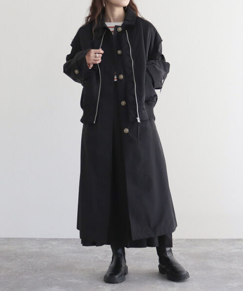 fredy emue(フレディエミュ)の「MA-1ベスト(ブルゾン・レディース・アイボリー/カーキ/ブラック・38)」の21枚目の写真