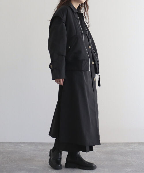 fredy emue(フレディエミュ)の「MA-1ベスト(ブルゾン・レディース・アイボリー/カーキ/ブラック・38)」の22枚目の写真