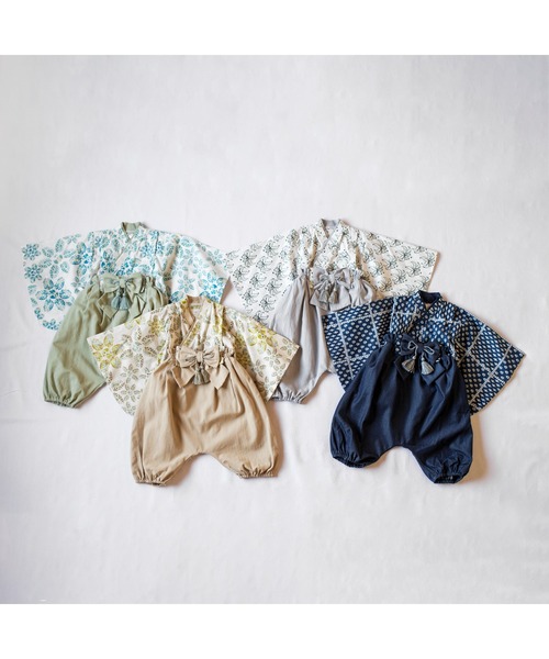 mocmof(モクモフ)の「おめかし袴セット natural(着物・キッズ・ネイビー/グリーン系その他4/グレー・80-90cm/70-80cm)」の10枚目の写真