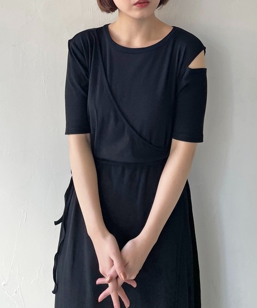 CLEIO（クレイオ）の「【CLEIO】2WAYアシンメトリーテレコワンピース（ワンピース・レディース・アイボリー/ミント/ブラック・FREE）」の21枚目の写真