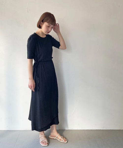 CLEIO（クレイオ）の「【CLEIO】2WAYアシンメトリーテレコワンピース（ワンピース・レディース・アイボリー/ミント/ブラック・FREE）」の18枚目の写真