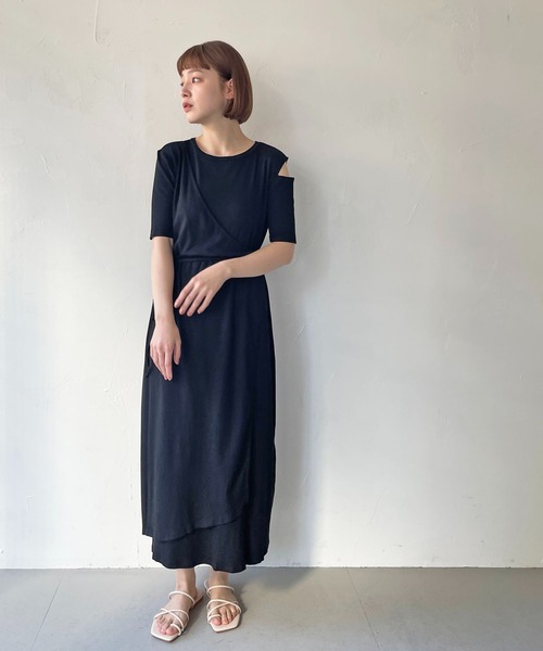 CLEIO（クレイオ）の「【CLEIO】2WAYアシンメトリーテレコワンピース（ワンピース・レディース・アイボリー/ミント/ブラック・FREE）」の17枚目の写真