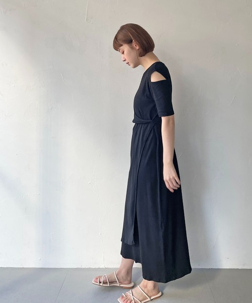 CLEIO（クレイオ）の「【CLEIO】2WAYアシンメトリーテレコワンピース（ワンピース・レディース・アイボリー/ミント/ブラック・FREE）」の19枚目の写真