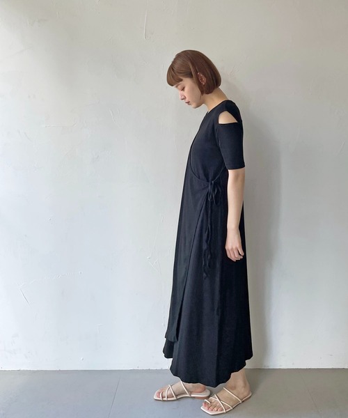 CLEIO（クレイオ）の「【CLEIO】2WAYアシンメトリーテレコワンピース（ワンピース・レディース・アイボリー/ミント/ブラック・FREE）」の10枚目の写真