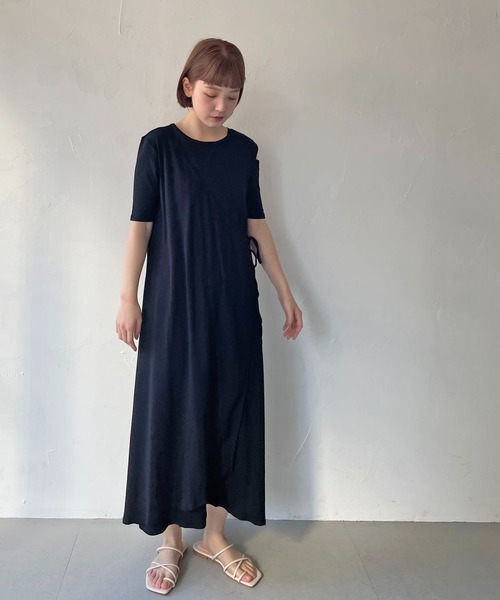 CLEIO（クレイオ）の「【CLEIO】2WAYアシンメトリーテレコワンピース（ワンピース・レディース・アイボリー/ミント/ブラック・FREE）」の7枚目の写真