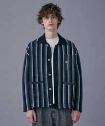 PUBLIC TOKYO | マルチボーダーニットブルゾン(カーディガン/ボレロ)