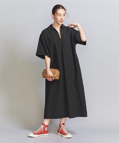BEAUTY&YOUTH UNITED ARROWS(ビューティーアンドユースユナイテッドアローズ)の「コットンポプリン カフタンスキッパーワンピース -ウォッシャブル-(シャツワンピース・レディース・ブラック/その他1・S/M)」の17枚目の写真
