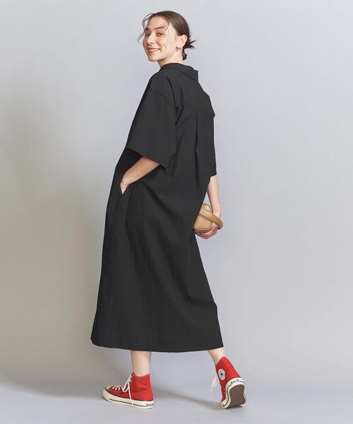 BEAUTY&YOUTH UNITED ARROWS(ビューティーアンドユースユナイテッドアローズ)の「コットンポプリン カフタンスキッパーワンピース -ウォッシャブル-(シャツワンピース・レディース・ブラック/その他1・S/M)」の9枚目の写真