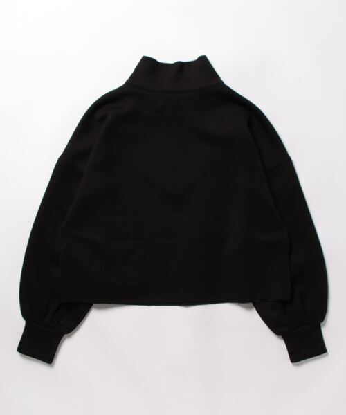 mysty woman（ミスティウーマン）の「ハーフZIPボリュームスリーブプル