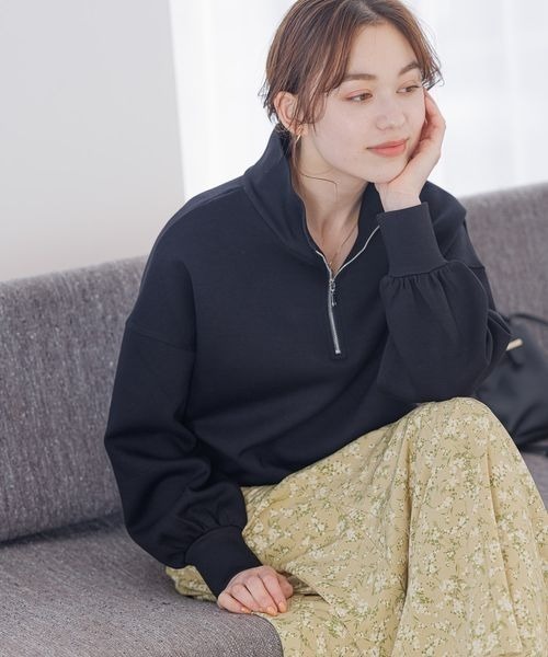 1081さん専用 mysty woman（ミスティウーマン）の「ハーフZIPボリュームスリーブプル