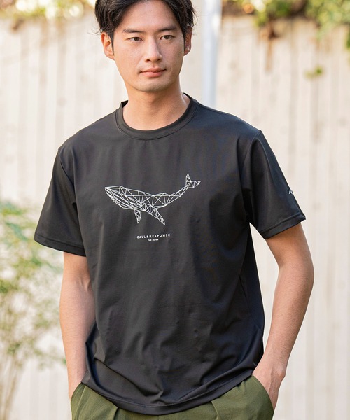 CALL&RESPONSE（コールアンドレスポンス）の「mt8222-プリント半袖TEE-クジラ（Tシャツ/カットソー・メンズ・ブラック/ホワイト・1/5/4/2）」の3枚目の写真