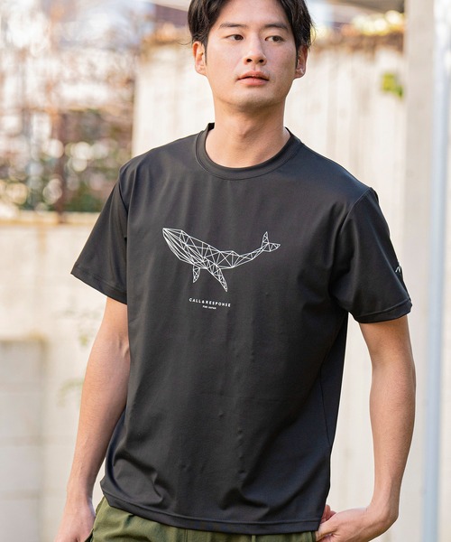 CALL&RESPONSE（コールアンドレスポンス）の「mt8222-プリント半袖TEE-クジラ（Tシャツ/カットソー・メンズ・ブラック/ホワイト・1/5/4/2）」の4枚目の写真
