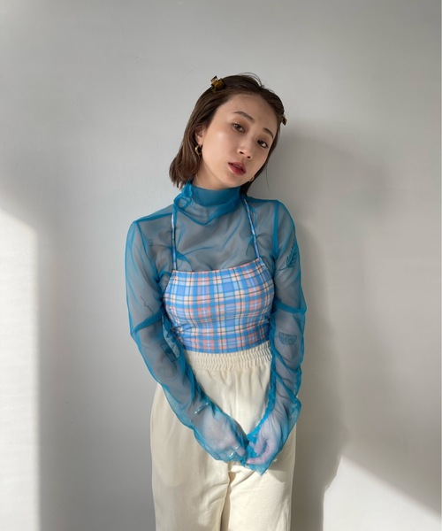 SANSeLF（サンセルフ）の「チェックスイムウェア【SANSeLF】 sanws23s002（水着・レディース・ブルー・FREE）」の2枚目の写真