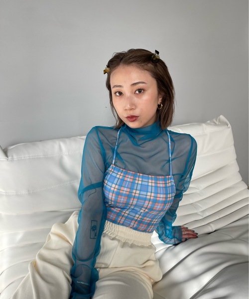 SANSeLF（サンセルフ）の「チェックスイムウェア【SANSeLF】 sanws23s002（水着・レディース・ブルー・FREE）」の7枚目の写真