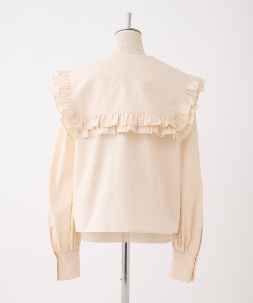 one after another NICE CLAUP（ワンアフターアナザーナイスクラップ）の「大きなフリル襟ブラウス　2023SS（シャツ/ブラウス・レディース・ピンクベージュ/オフホワイト/ブラック系その他・FREE）」の21枚目の写真