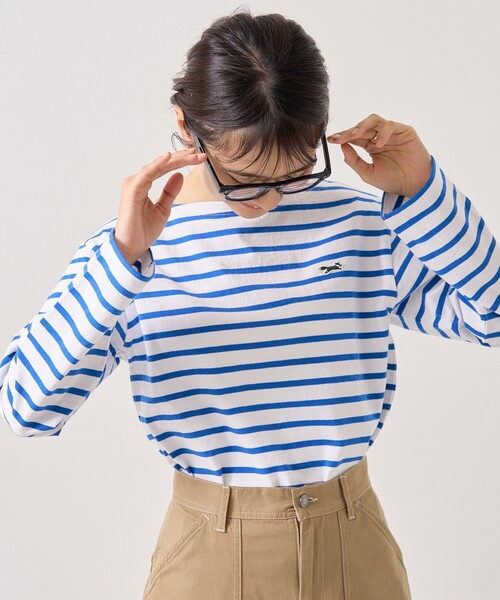 FREAK'S STORE(フリークスストア)の「TOWN CRAFT × FREAK'S STORE/タウンクラフト 別注 ボートネックロンT(Tシャツ/カットソー・レディース・ブラック/レッド/オフホワイト/グレー/ブルー・フリ-)」の15枚目の写真