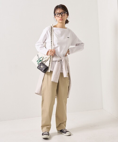 FREAK'S STORE(フリークスストア)の「TOWN CRAFT × FREAK'S STORE/タウンクラフト 別注 ボートネックロンT(Tシャツ/カットソー・レディース・ブラック/レッド/オフホワイト/グレー/ブルー・フリ-)」の20枚目の写真