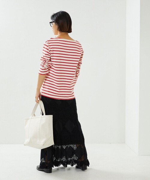 FREAK'S STORE(フリークスストア)の「TOWN CRAFT × FREAK'S STORE/タウンクラフト 別注 ボートネックロンT(Tシャツ/カットソー・レディース・ブラック/レッド/オフホワイト/グレー/ブルー・フリ-)」の17枚目の写真