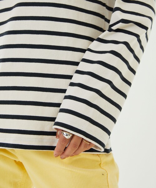 FREAK'S STORE(フリークスストア)の「TOWN CRAFT × FREAK'S STORE/タウンクラフト 別注 ボートネックロンT(Tシャツ/カットソー・レディース・ブラック/レッド/オフホワイト/グレー/ブルー・フリ-)」の14枚目の写真