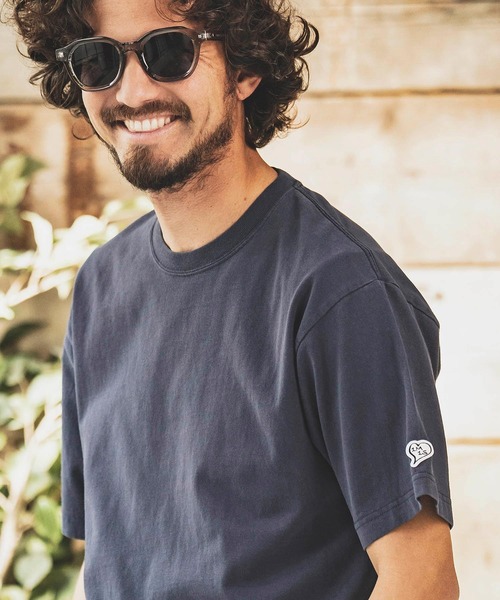 1minute 1second(ワンミニットワンセカンド)の「mt8299-aging cut&sewn with heart カットソー(Tシャツ/カットソー・メンズ・ブルー系その他/ホワイト系その他/ピンク系その他/ブラック系その他・M/L/XL/S)」の4枚目の写真