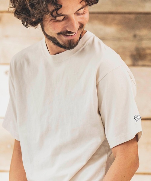 1minute 1second(ワンミニットワンセカンド)の「mt8299-aging cut&sewn with heart カットソー(Tシャツ/カットソー・メンズ・ブルー系その他/ホワイト系その他/ピンク系その他/ブラック系その他・M/L/XL/S)」の6枚目の写真