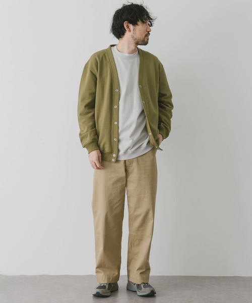 URBAN RESEARCH DOORS（アーバンリサーチドアーズ）の「裏毛スナップカーディガン（カーディガン/ボレロ・メンズ・チャコールグレー/グレー/オリーブ・MEDIUM/LARGE）」の6枚目の写真