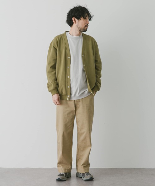 URBAN RESEARCH DOORS（アーバンリサーチドアーズ）の「裏毛スナップカーディガン（カーディガン/ボレロ・メンズ・チャコールグレー/グレー/オリーブ・MEDIUM/LARGE）」の7枚目の写真