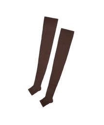 GUNZE（グンゼ）の「UCHI-COLLE/ウチコレ ナイトソックス 着圧ソックス オーバーニー丈　つま先無し ムレにくいサラッと生地　無地（ソックス/靴下）」