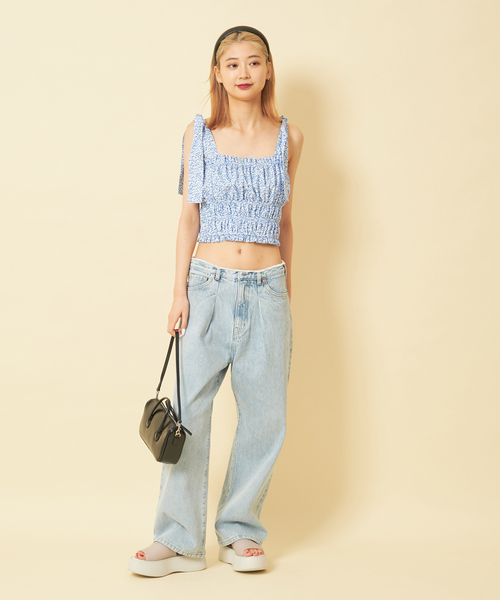 U by SPICK&SPAN（ユーバイスピックアンドスパン）の「LIBERTY プリントギャザーブラウス（シャツ/ブラウス・レディース・ブルー・FREE）」の12枚目の写真