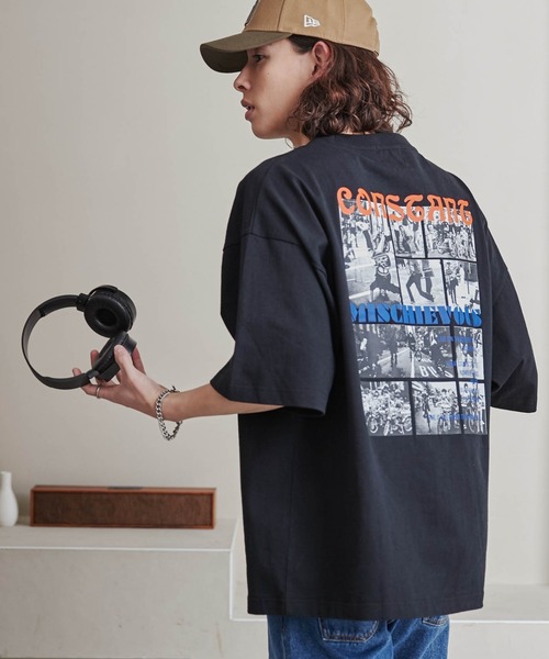 WEGO（ウィゴー）の「WEGO/ヘビーウエイトフォトコラージュT（Tシャツ/カットソー・メンズ・ベージュ/グレー/ブラック/杢グレー/ホワイト/スミクロ/その他1/その他2・LARGE/MEDIUM）」の9枚目の写真