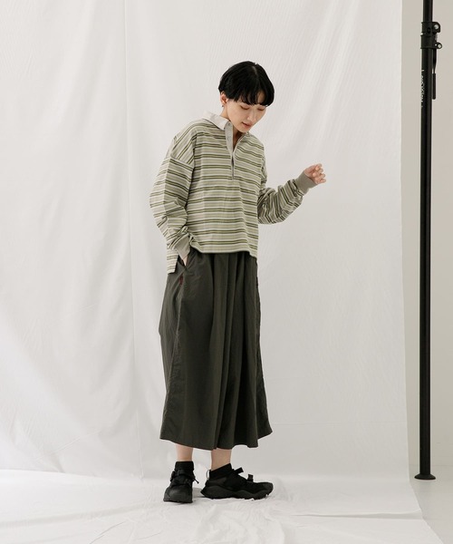 EKAL（エカル）の「ネイチャーボーダープルオーバー（Tシャツ/カットソー・レディース・ホワイト系その他/グリーン系その他・ONE）」の5枚目の写真