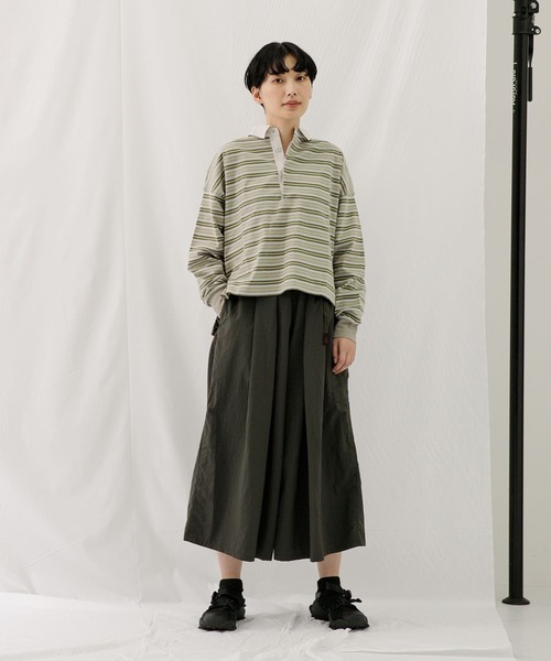 EKAL（エカル）の「ネイチャーボーダープルオーバー（Tシャツ/カットソー・レディース・ホワイト系その他/グリーン系その他・ONE）」の6枚目の写真