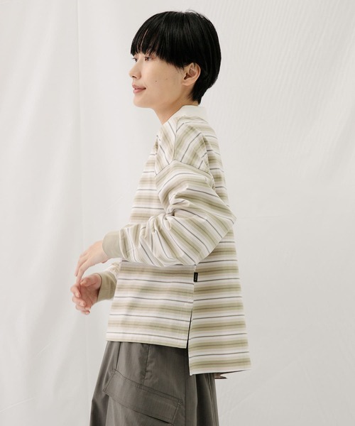 EKAL（エカル）の「ネイチャーボーダープルオーバー（Tシャツ/カットソー・レディース・ホワイト系その他/グリーン系その他・ONE）」の10枚目の写真