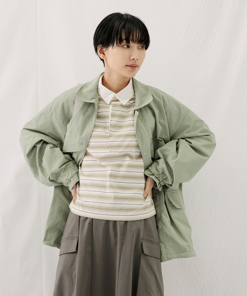 EKAL（エカル）の「ネイチャーボーダープルオーバー（Tシャツ/カットソー・レディース・ホワイト系その他/グリーン系その他・ONE）」の11枚目の写真