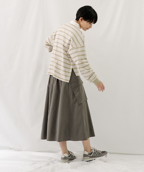 EKAL（エカル）の「ネイチャーボーダープルオーバー（Tシャツ/カットソー・レディース・ホワイト系その他/グリーン系その他・ONE）」の12枚目の写真