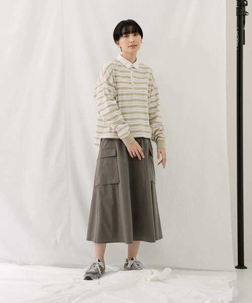 EKAL（エカル）の「ネイチャーボーダープルオーバー（Tシャツ/カットソー・レディース・ホワイト系その他/グリーン系その他・ONE）」の13枚目の写真