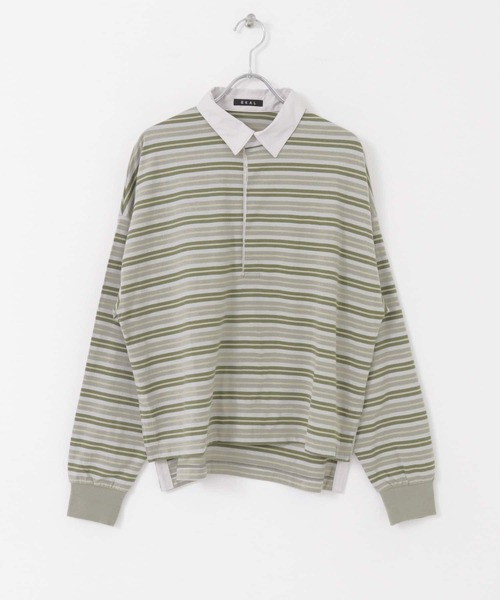 EKAL（エカル）の「ネイチャーボーダープルオーバー（Tシャツ/カットソー・レディース・ホワイト系その他/グリーン系その他・ONE）」の14枚目の写真