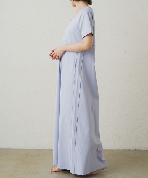 earthy（アーシー）の「【吸水速乾】ポンチロングワンピース（ワンピース・レディース・ブラック/パープル/オフホワイト・S/M）」の20枚目の写真