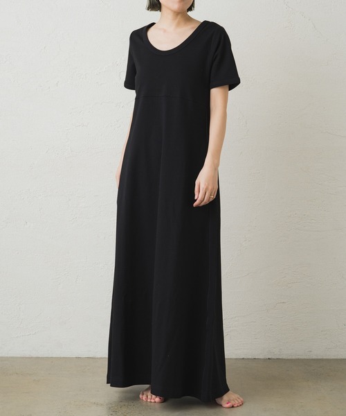 earthy（アーシー）の「【吸水速乾】ポンチロングワンピース（ワンピース・レディース・ブラック/パープル/オフホワイト・S/M）」の18枚目の写真