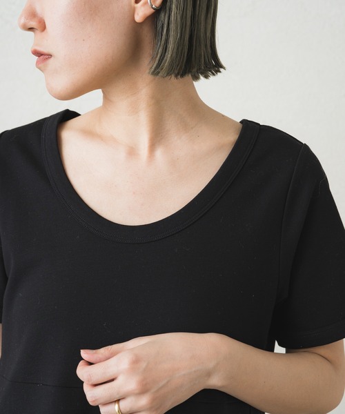 earthy（アーシー）の「【吸水速乾】ポンチロングワンピース（ワンピース・レディース・ブラック/パープル/オフホワイト・S/M）」の15枚目の写真