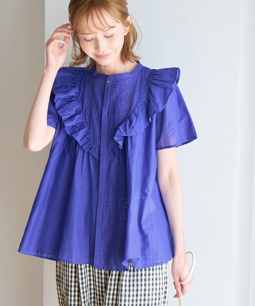 ROPE' PICNIC(ロペピクニック)の「洗える/リンクコーデ/INDIAブラウス(シャツ/ブラウス・レディース・ブラック/ブルー/ピンク系その他2・38)」の3枚目の写真